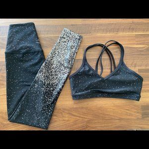 Beyond Yoga Ombre High Waisted metallic sprinkle legging